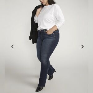 Elyse Mid Rise Slim Bootcut Jeans Plus Size 26